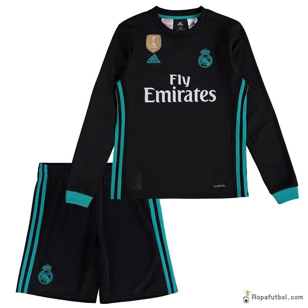 Camiseta Real Madrid Replica Segunda Ropa ML Niños 2017/18